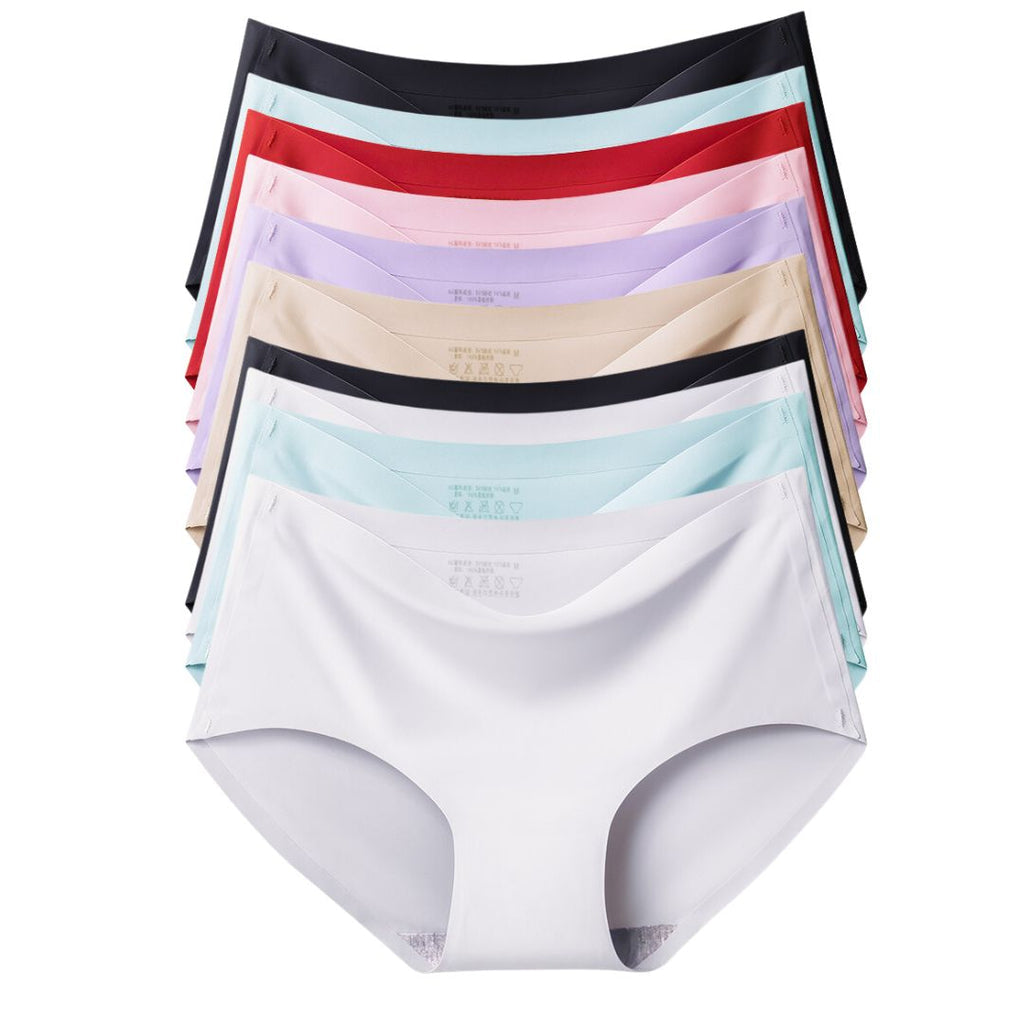 Culottes en satin de soie sans coutures-Kit de 10 pièces