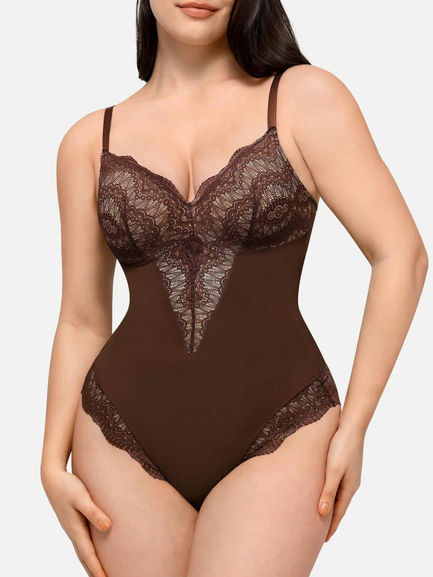 Sculpture Élégante® – Body Gainant Invisible en Dentelle