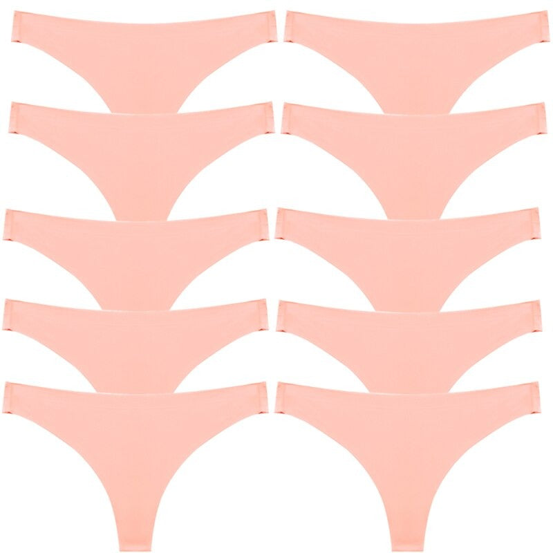 Culottes en satin de soie sans coutures-Kit de 10 pièces