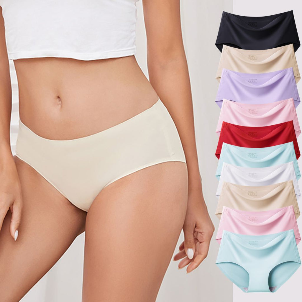 Culottes en satin de soie sans coutures-Kit de 10 pièces