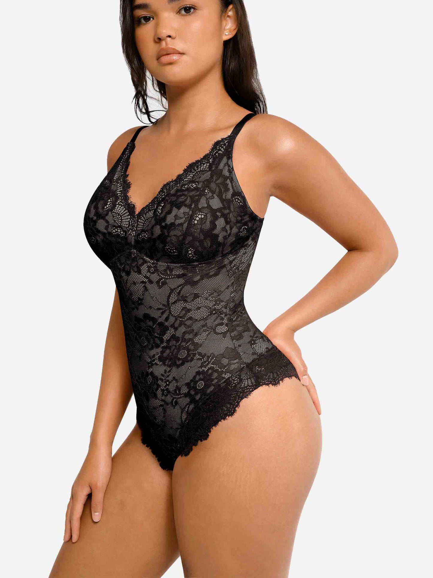 Ensemble BelleLigne® – Lot de 2 Bodys Galbants en Dentelle Décolleté V