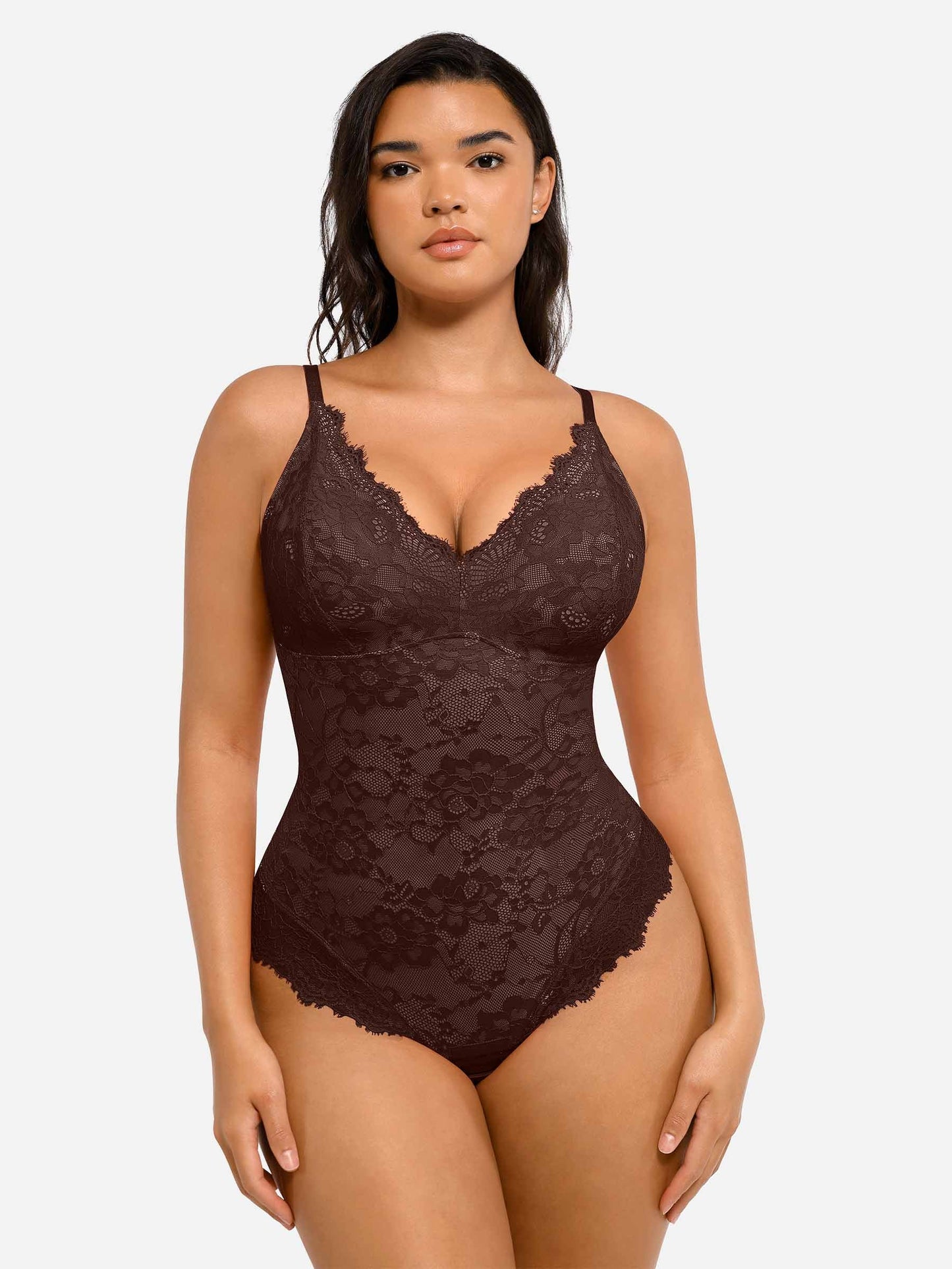 Ensemble BelleLigne® – Lot de 2 Bodys Galbants en Dentelle Décolleté V