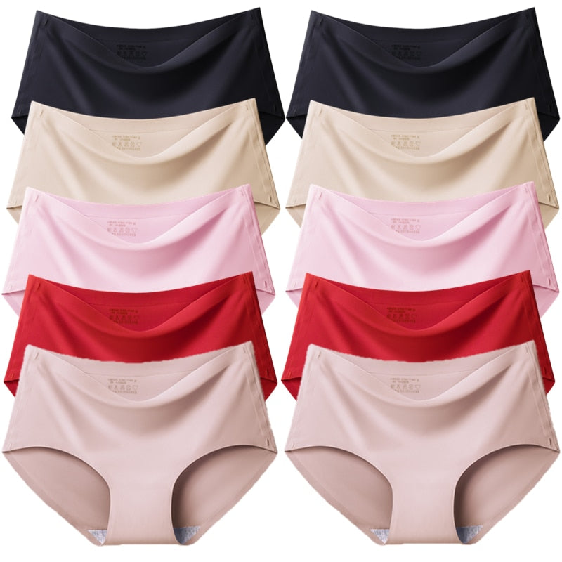 Culottes en satin de soie sans coutures-Kit de 10 pièces