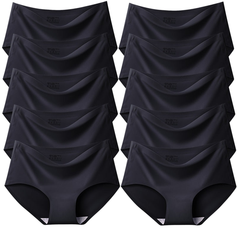 Culottes en satin de soie sans coutures-Kit de 10 pièces