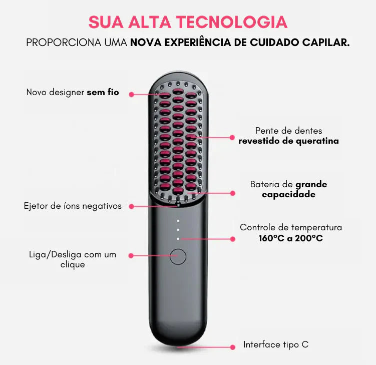 Escova Portátil Sem Fio ShineGlow