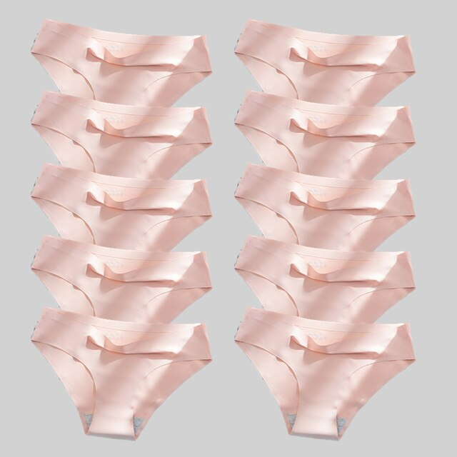 Culottes en satin de soie sans coutures-Kit de 10 pièces