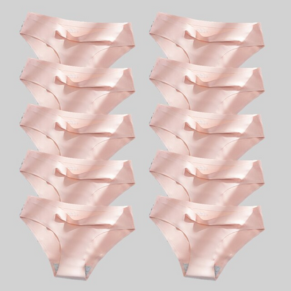 Culottes en satin de soie sans coutures-Kit de 10 pièces