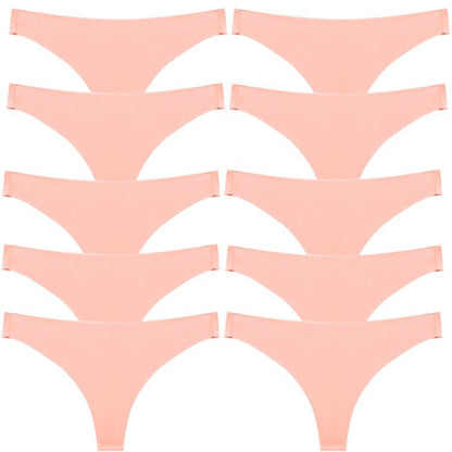 Culottes en satin de soie sans coutures-Kit de 10 pièces