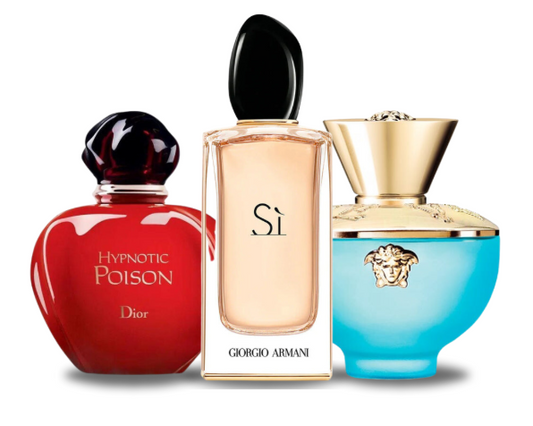 3 Parfums Dior Hypnotic Poison, Giorgio Armani Sì & Versace Dylan Turquoise (PAYEZ 1 OBTENEZ 3)