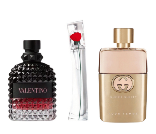 3 Parfums Gucci Guilty, Valentino Uomo Intense & Flower by Kenzo (PAYEZ 1 OBTENEZ 3)