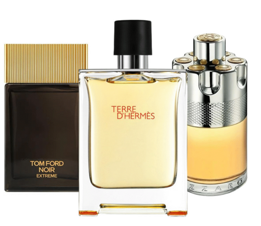 3 Parfums Terre d'Hermès, Azzaro Wanted & Tom Ford Noir Extreme (PAYEZ 1 OBTENEZ 3)
