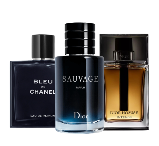 3 Parfums Sauvage Dior, Bleu de Chanel & Dior Homme Intense (PAYEZ 1 OBTENEZ 3)
