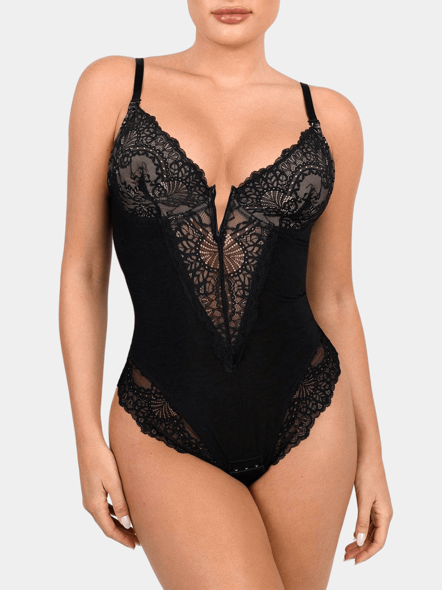 Sculpture Élégante® – Body Gainant Invisible en Dentelle