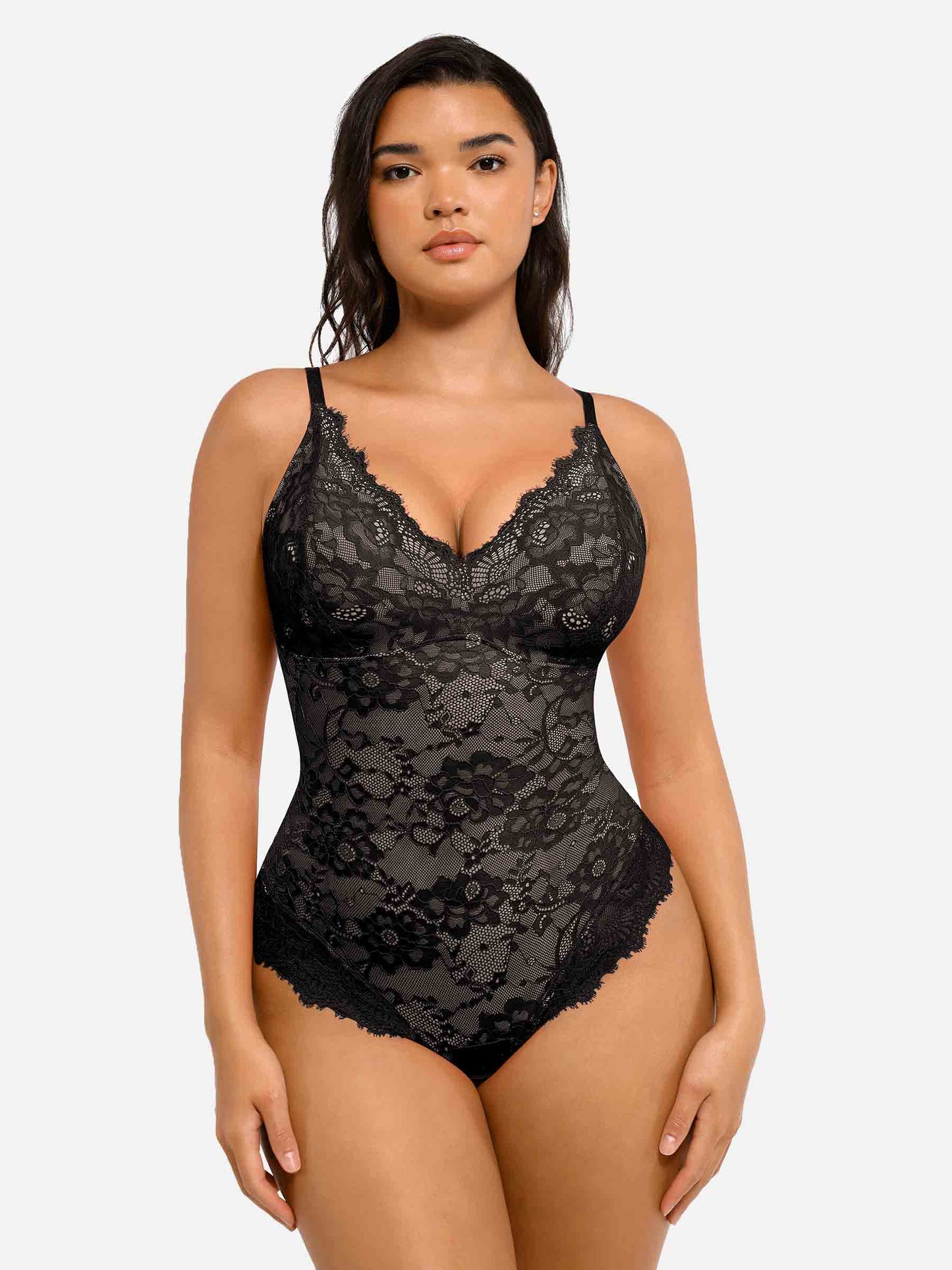 Ensemble BelleLigne® – Lot de 2 Bodys Galbants en Dentelle Décolleté V
