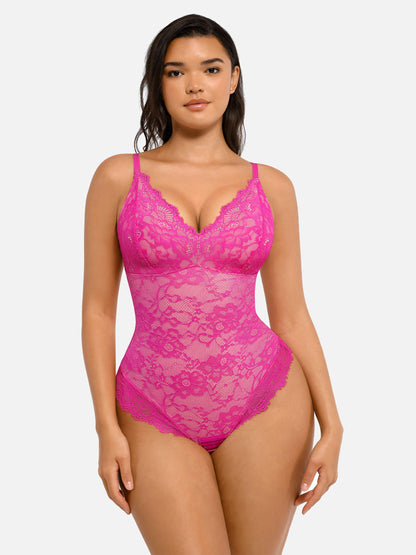Ensemble BelleLigne® – Lot de 2 Bodys Galbants en Dentelle Décolleté V
