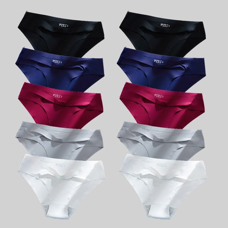 Culottes en satin de soie sans coutures-Kit de 10 pièces