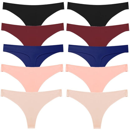 Culottes en satin de soie sans coutures-Kit de 10 pièces