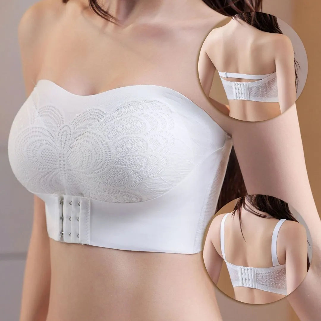 Soutien-gorge sans bretelles avec bretelles renforcées Argent