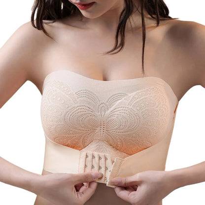Soutien-gorge sans bretelles avec bretelles renforcées Argent