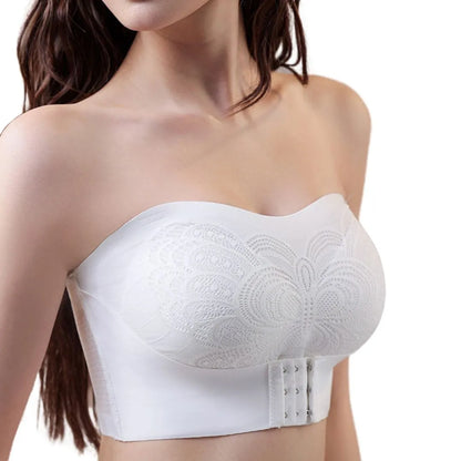 Soutien-gorge sans bretelles avec bretelles renforcées Argent